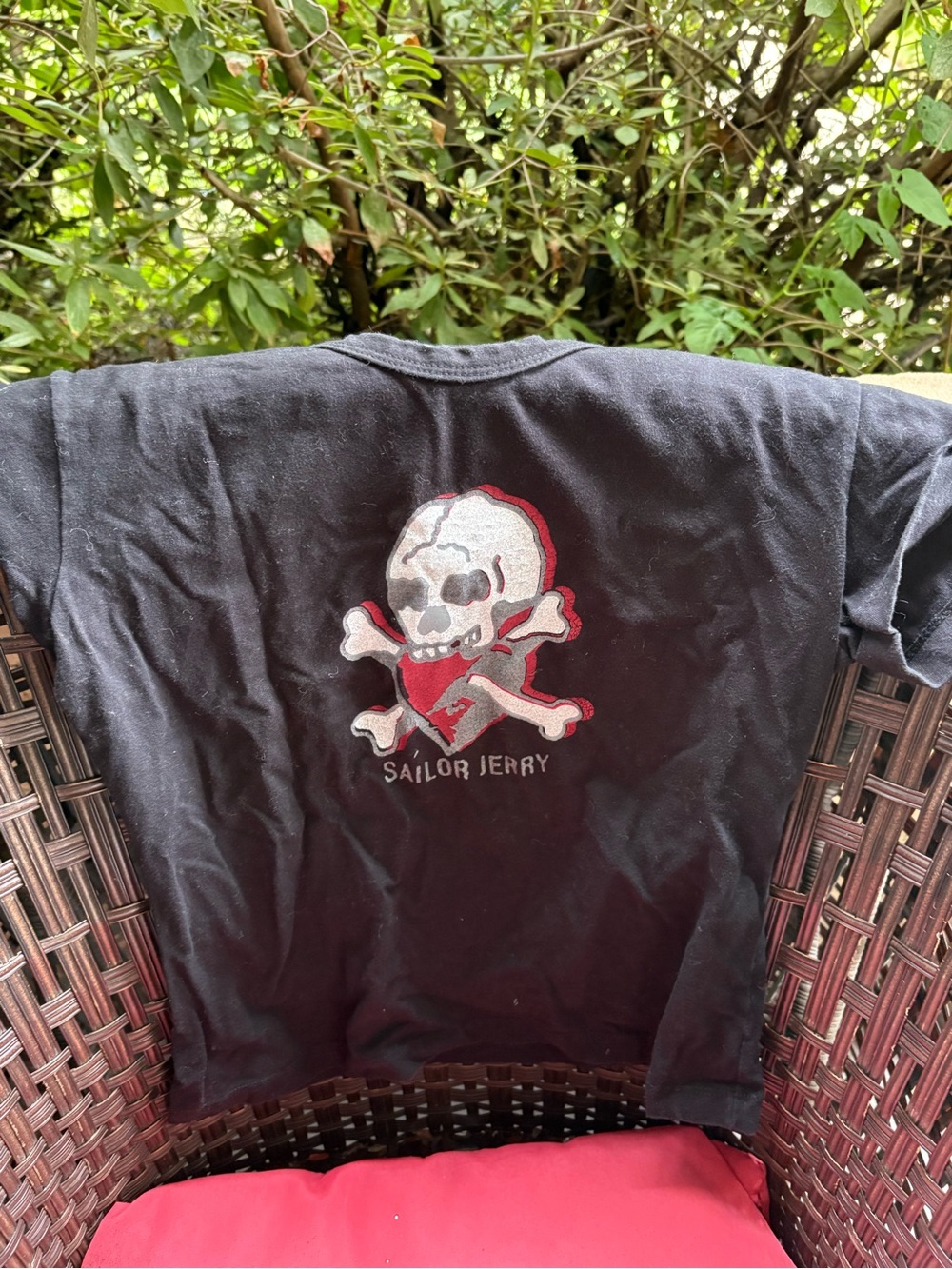Black Skull & Crossbones Cropped T-Shirt